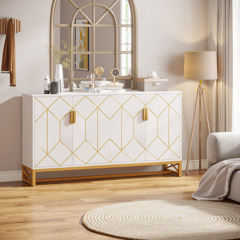 Gold white sideboard sales